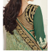 Sizzling Green  Colored Embroidered Jacquard  Net Satin Saree